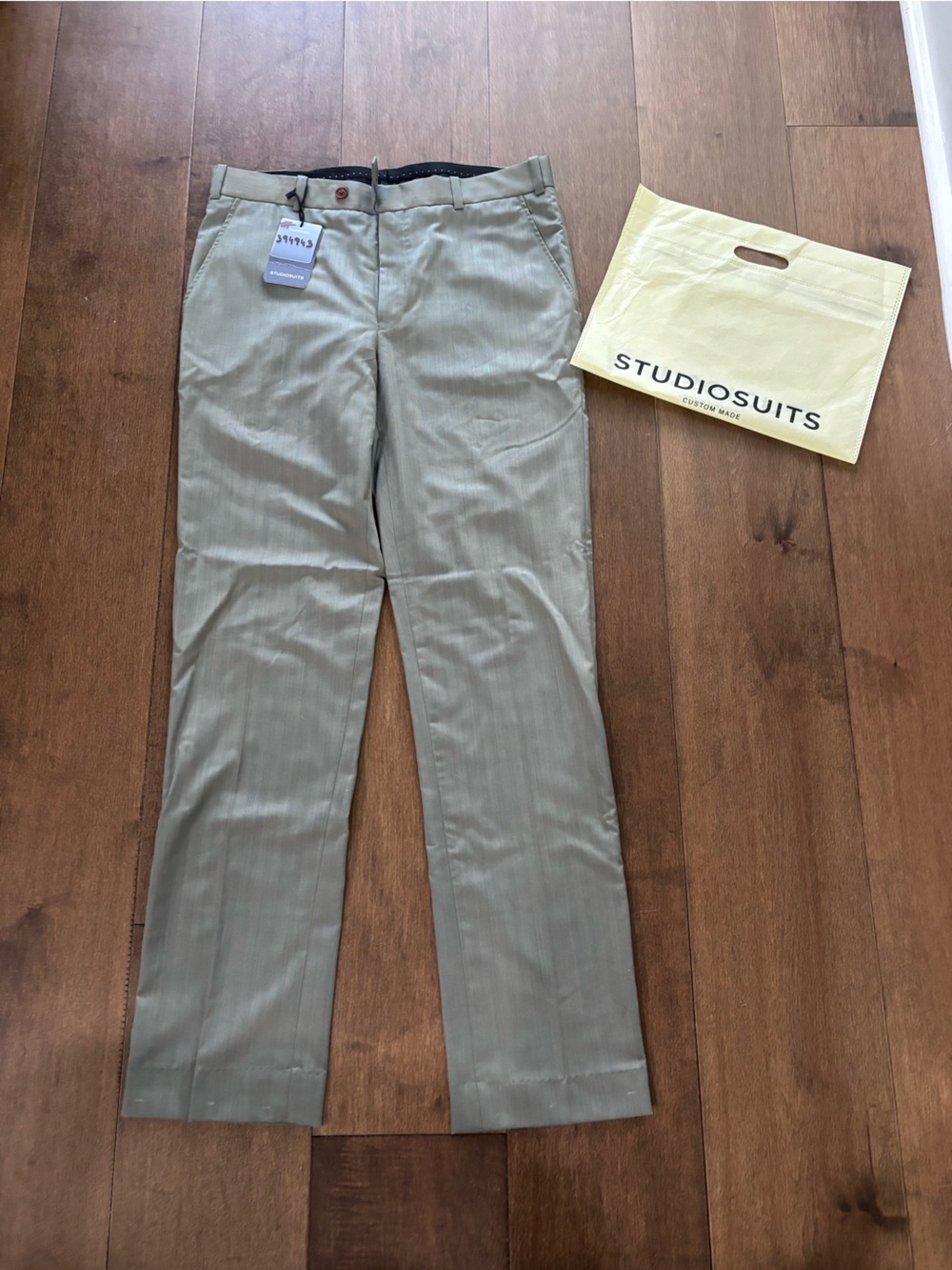Studio Suits Men's Dress Pants in Sage Green